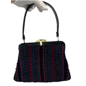 Saks Fifth Avenue 1960s Vintage Made in Italy Handbag braided woven beauty